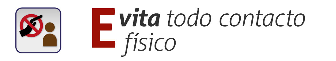 Imagen evita contacto físico