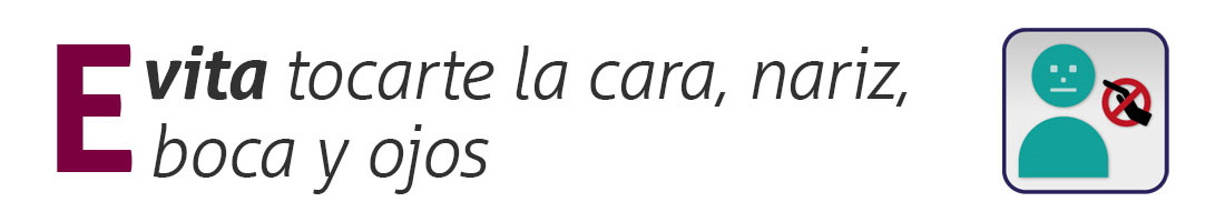 Imagen evita tocarte cara, nariz, boca y ojos